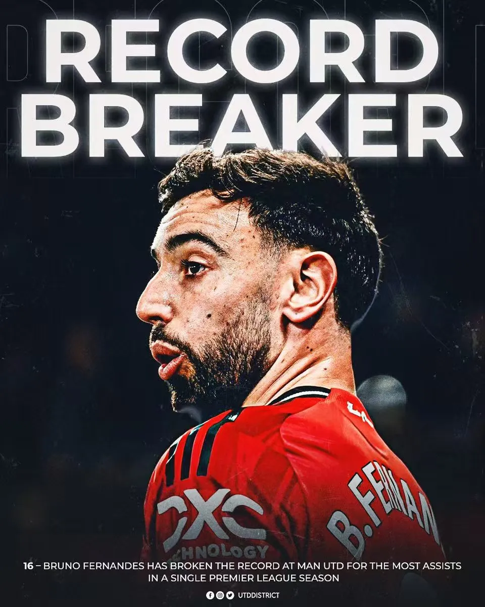 直播8-16次助攻！B费创曼联队史单赛季助攻纪录